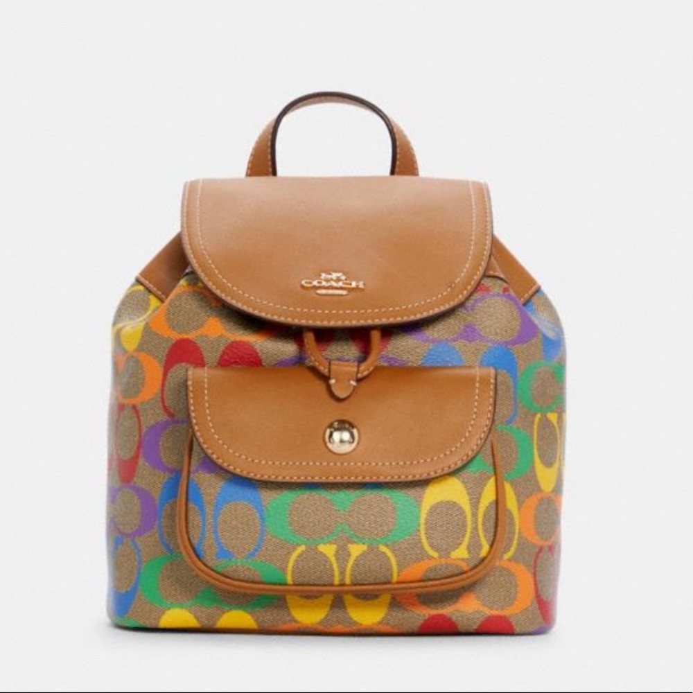 Colorful coach pennie backpack